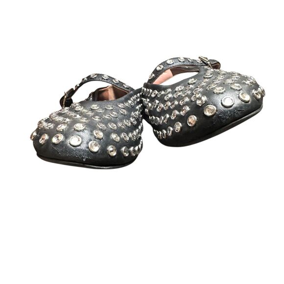 ALAIA Crystal Leather Mary Jane Ballet Flats Black Sz 41‎ (11) - Picture 6 of 8